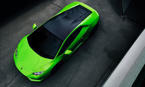 [Lamborghini Huracan]                           Siêu xe Lamborghini Hurcan độ nội thất màu xanh cốm                                             9216